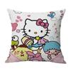 Venta Caliente Transfronteriza Serie Hellokity Lino Funda de Cojín para Sofá de Casa Dormitorio Almohada Impresión a una Cara