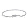 Mecanismo de Cierre Cadena Pulsera de Plata S925 Fila Única Circonita Diamante Artificial Pulsera Venta Directa de Fábrica