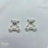 Estilo Coreano Full Diamante Perla Oso Lindo Aleación Accesorios diy Joyería para Niños Teléfono Móvil Belleza Salida de Aire Material