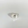 Anel Aberto Simples de Aba Larga Feminino Personalizado Fashionável Versátil Empilhável Elegante Anel Aberto Cyber Celebridade Anel de Dedo Fresco