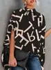 2026 Estación Independiente Deseo Amazon Moda Femenina Verano Casual Elegante Estampado Manga Murciélago Top