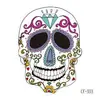 Novos Adesivos de Rosto de Caveira à Prova d'Água para Halloween Festa de Halloween Diabo Tatuagem Divertida Adesivos Adesivos para Crianças