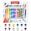 Cabeça de Escova para Válvula Transfronteiriça Conjunto de Acrílico Pintura de Pele para Grafite Cabeça Macia Marcador Caneta para Pintura em Vidro DIY