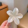 Nuevo Estilo Simple Elegante Horquilla Pinza de Agarre Horquilla para el Cabello para Mujer Pinza de Tiburón Blanco Lechoso Escarchada Flor de Huevo Tocado Accesorios para el Cabello