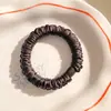 Goma para el pelo de satén de alta gama de color liso estilo coreano, para coleta, plisada, pequeño accesorio elástico para el pelo, venta al por mayor