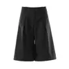 Calça Cropped de Pernas Largas Plissada para Homem, Colete Acolchoado Tendência para Casal, Shorts Casuais Frescos de Nicho para o Verão