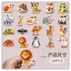 20 Peças Magnéticos de Geladeira Animais 3D Estilo B Magnéticos Macios Adesivos Magnéticos à Prova d'Água para Jardim de Infância Educação Infantil Cognitiva Iluminação Infantil