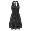 Comercio Exterior Transfronterizo Ropa de Mujer 2026 Moda Europea y Americana Ajuste Delgado Encaje con Cordones Vestido Estampado para Mujer G57755