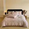 2026 Novo Modelo 100% Algodão 60 Fios Espesso Tecido Jacquard Embossado Conjunto de Quatro Peças Lençol de Elástico 0,9m Conjunto de Três Peças Sonho de Borboleta Rosa