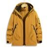 Chaqueta Tres en Uno para Hombre con Logo Personalizado, Set de Dos Piezas para Pareja para Exterior con Forro de Terciopelo, Ropa de Trabajo Grupal para Mujer con Estampado