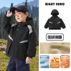 Casaco de inverno europeu para meninos, capa de chuva para bebês, roupas infantis com forro de fleece, roupas de inverno para meninos estilo novo, espessado