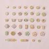 Tradicional Dourado Gota de Óleo Símbolo da Fortuna Flor da Paz Espaçadores Contas Acessórios Trevo de Quatro Folhas Pulseira DIY Materiais para Joias Fabricante Atacado