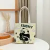 Bolso de Lona Nuevo Bolso Bordado Jacquard Estilo Étnico Bolso de Trabajo Casual con Cremallera Bolso Pequeño de Mano para Mujer