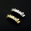 Amazon Transfronterizo Ocho Dientes Irregulares Chapados en Oro Hip-Hop Brackets Dentales Europeos y Americanos Modernos Rap Halloween Accesorios Dentales