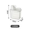 Tanque de almacenamiento a prueba de humedad para el hogar, polvo para lavar ropa, suministros de lavado y protección, tanque de subempaque, tanque transparente para almacenar detergente para ropa con escala de taza medidora