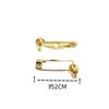 Estilo Guihe 2CM Broche de segurança dourado Acessórios de vestuário broche furo único inspeção adicional Pino de cobre sem níquel Acessórios de broche DIY