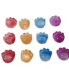 Urso Resinado com Cabeça de Gato e Patas de Gato que Mudam de Cor com Luz UV, Pulseira com Contas Espaçadoras para Celular, Acessórios para Corrente de Celular DIY Feita à Mão