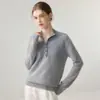 Suéter de cachemira de gama alta con cuello medio alto para mujer, elegante y versátil, capa base para otoño e invierno, top de punto suave y acogedor