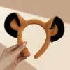 Haichao joyería banda para el pelo de orejas de tigre de dibujos animados accesorios para el pelo al por mayor animal tigre cara linda tocado de felpa en venta lindo