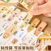 Etiquetas Adesivas Indexadoras Kapi de Formato Especial, Notas Adesivas, Marcadores para Estudantes, Marcadores de Página de Papel Panda Coloridos