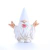 Enfeites de jardim de Natal, anão, túnica branca, cervejaria defumada, dedo médio, decoração de casa, enfeites artesanais