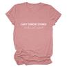 Moda de lazer europeia e americana transfronteiriça da Amazon não pode JOGAR PEDRAS estampa de letras verão versátil manga curta