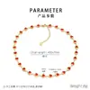 Moda Retro Temperamento Multicor Coração de Vidro Gota d'Água Colar Personalidade Moda Feminina Pulseira de Aço Inoxidável