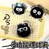 Clips acrílicos de doble cara con forma de bola de carbón, creativos y temáticos de dibujos animados, clips de PP, diseño de gato negro, clips para fotos de alta definición, clips selladores para snacks, venta al por mayor