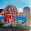 Castillo Inflable Exterior, Puesto Cuadrado, Trampolín Inflable para Niños, Combinación de Tobogán de Comercio Exterior, Castillo Inflable Grande