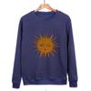 Comercio Exterior Sol Nuevo Suéter Estampado de Otoño e Invierno para Mujer Suéter de Cuello Redondo Europeo y Americano