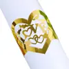 Porta Servilletas de Papel con Forma de Corazón Dorado Transfronterizos, Soportes para Servilletas de Boda, Porta Servilletas Cortados a Láser con Forma de Corazón para Hotel, En Stock