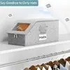 Caja de Almacenamiento Multifuncional para Sombreros de Dormitorio Transfronteriza Gran Capacidad Plegable a Prueba de Polvo con Cremallera Caja de Almacenamiento para Gorras de Béisbol con Tapa