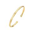 Aogu Pulseira Aberta Simples de Bambu Banhada a Ouro 18K, Mais Vendida no Exterior, para Mulheres, INS Nicho Simples Peça de Mão Sofisticada