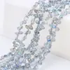 Cuentas Sueltas de Cristal Accesorios para Joyería DIY Cuentas de Vidrio Tallado Forma de Gota de Agua Accesorios para Ropa Color Plateado Agujero Horizontal 5*8mm Gota de Agua