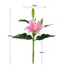 Flor Artificial Película Impresa en 3D Lirio Pequeño de Tallo Único Tipo B para Decoración de Bodas, Arreglo de Escena de Salón de Bodas, Arreglo de Flores de Piso