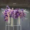 Novo Arranjo de Flores do Jardim Monet Roxo Decoração de Flores para Caminho de Palco de Casamento Decoração de Flores para Caminho de Casamento Arte Floral para Janela de Casamento