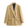 Comercio Exterior 2026 Otoño Nuevo Estilo Europeo y Americano Moda Femenina Elegante para el Trabajo Holgado Color Sólido Blazer 7800595