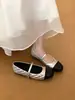 Sapatos Mary Jane Estilo Francês Inspirados em Chanel para Mulheres, Novo Modelo 2026, Sapatos Baixos com Abertura Rasa e Tira Única, Estilo Leve e Maduro
