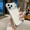Adecuado para iPhone 18 Pro Max, funda de teléfono transparente con bloqueo de color en las cuatro esquinas anticaídas, cubierta de protección completa para Apple 17, 16