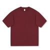 Camiseta de Manga Corta Pesada 100% Algodón Puro para Hombre, Cuello Redondo, Corte Holgado, Camiseta Base de Verano No Transparente, Camiseta de Moda Trendy para Hombre