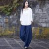 Ropa de Mujer de Algodón y Lino Nueva para Invierno 2026, Pantalones de Linterna Gruesos y Cálidos para Mujer con Forro de Lana Lavada con Arena de Ramio, Pantalones Casuales, Pantalones de Algodón