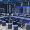 Sofá KTV de Lujo Ligero Sofá en Forma de U Sofá en Forma de L Combinación con Mesa de Café Bar Club Discoteca Sala K Cabina Dedicada