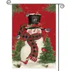 Popular Bandera de Jardín de Lino de Amazon, Decoración Invernal para Patio Nevado, Nuevo Producto Cálido, Muñeco de Nieve Lindo, Venta Directa de Fábrica