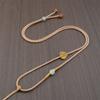 Cordón Ajustable Tejido a Mano con Colgante de Jade Dorado Hetian Yu Pei Cuerda para Collar de Hoja para Mujer y Hombre