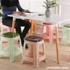 Taburete de Plástico Engrosado Goma Cocida Cuadrado Doméstico Taburete Alto Sala de Estar Mesa de Comedor Silla de Plástico Económico Taburete de Goma Antideslizante
