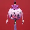 Nova Bolsa Redonda Estampada Estilo Chinês para Incenso, Bolsa de Incenso com Texto Zizai Qing'An, Pingente de Franja, Presente para o Festival do Barco-Dragão, Pequena Bolsa Portátil