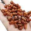 Jade Jade Jade Rojo Calabaza de Jade Cuentas Sueltas Rojo Verde Seco con Agujero Estéreo Pulsera de Calabaza Accesorios de Joyería Cuentas Hechas a Mano