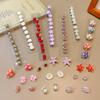 Festival de Primavera Corona Roja Peinado Perla Frijol Guisante Pinza Pasador Botón de Cabello Niños Niña Bebé Niña Pasador Accesorios para el Cabello Tocado