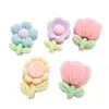 Accesorios de Resina DIY al por Mayor Pegamento Crema Funda para Teléfono Móvil Material Hecho a Mano Terciopelo Color Gelatina Flor de Girasol Tulipán