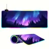 Mouse Pad Aurora da Islândia Personalizado Especial FPS Luminoso para Mesa RGB E-Sports Jogo Tamanho Grande Tapete de Computador